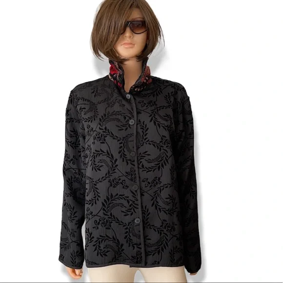 NWOT Coldwater Creek reversible embroidered blazer jacket - Picture 2 of 15